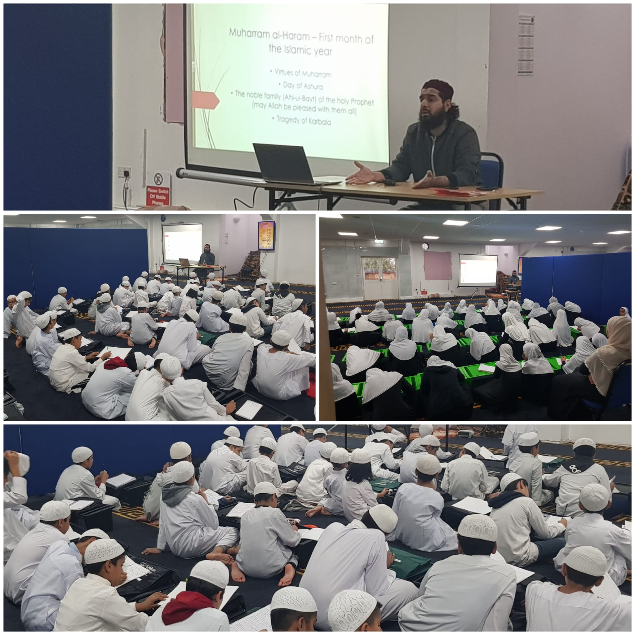 Madrasah assembly collage with Imam Adil